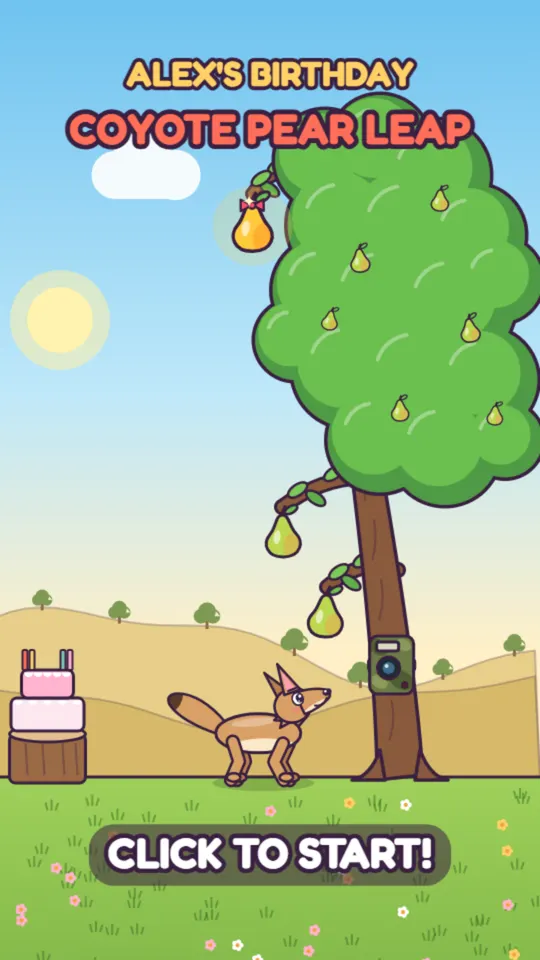 Wildlife birthday card: the card's title screen